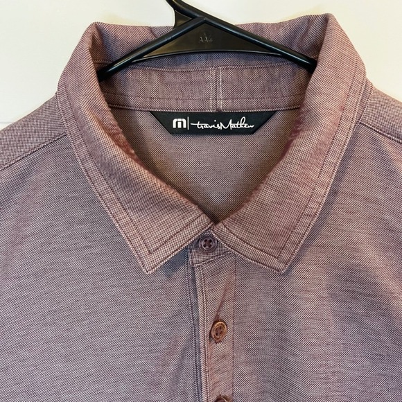 Travis Mathew Polo Purple Short Sleeve Casual Golf Menswear Flying Tortilla - Picture 5 of 10